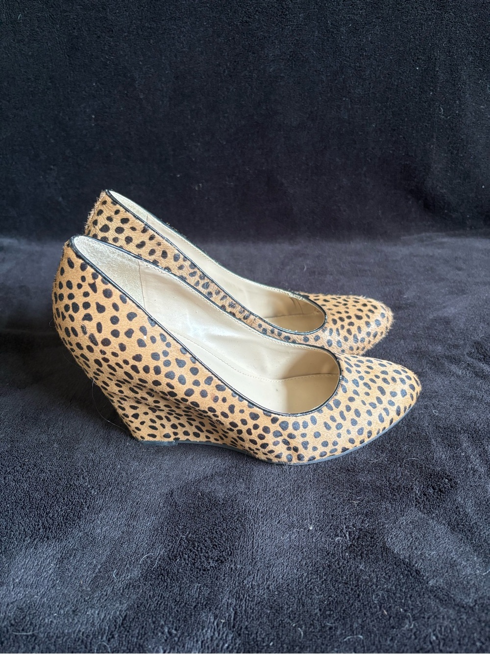 Banana Republic Leopard-Print Wedge Pumps - Tan/Black